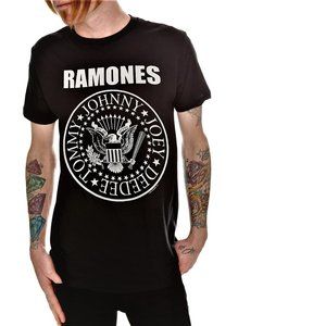 Ramones Seal Logo NYC classic punk rock Official T-Shirt L NWT